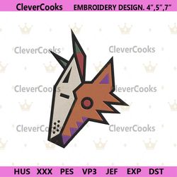 Phoenix Coyotes Symbol Embroidery Files, NHL Phoenix Coyotes Embroidery Design