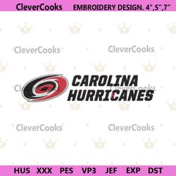 Carolina Hurricanes Hockey Embroidery Design, NHL Carolina Hurricanes Design