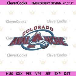 Colorado Avalanche Hockey Embroidery Design, NHL Colorado Avalanche Design