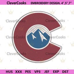 Colorado Avalanche Logo Hockey Embroidery Design, NHL Team Embroidery Files