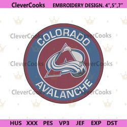 Colorado Avalanche Hockey Logo Embroidery Design, NHL Team Logo Machine Embroidery Files