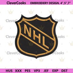 NHL Logo Embroidery Design, NHL Hockey Logo Machine Embroidery File