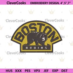 Boston Bruins Hockey Embroidery Design, NHL Boston Bruins Design