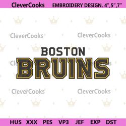 Boston Bruins Wordmark Logo Machine Embroidery, Boston Bruins Logo NHL Embroidery