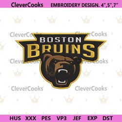 Boston Bruins Embroidery Design, NHL Embroidery Designs, Boston Bruins Embroidery Instant File