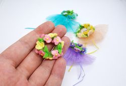 miniature wreaths and tutus for your toys and dolls