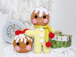 Christmas toys gingerbread and cookie Crochet pattern PDF in English  Amigurumi toy