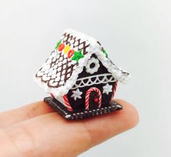 Dollhouse miniature 1:12 Merry Christmas Gingerbread House!!