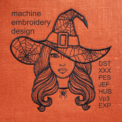 Halloween Witch machine embroidery design