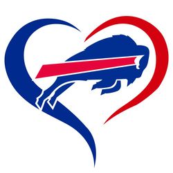 Buffalo Bills Heart Logo NFL Football Svg Digital Download
