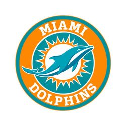 Cicle Miami Dolphins Logo Svg Digital Download File