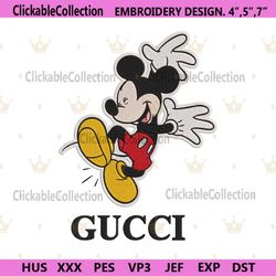 Mickey Joyful Gucci Basic Logo Embroidery Design Download File