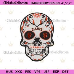 Sugar Skull San Francisco Giants Embroidery Design Download