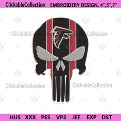 Atlanta Falcons NFL Team Skull Logo Embroidery Design Download