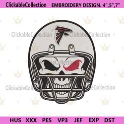 Skull Helmet Atlanta Falcons NFL Embroidery Design