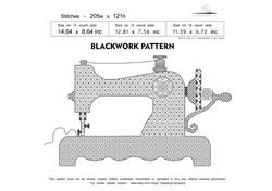 Blackwork pattern - Seamstress - Cross Stitch Pattern - Embroidery Sampler - Carpet Cross Stitch - Instant Download PDF