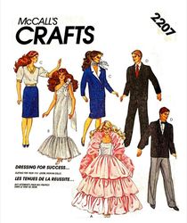PDF Copy Vintage Mc calls 2207 Pattern Clothes for Barbie Doll and Fashion Dolls 11 1\2inch