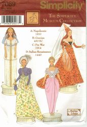 PDF Copy Simplicity 7089 Pattern Clothes for Barbie Doll and Fashion Dolls