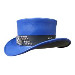 Steampunk Gothic Pale Rider Leather Top Hat