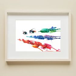 Vibrant Colorful Eyes Art. Canvas Wall Art. Digital download poster. DIY Modern Print Room Decor. JPG Files. Zest Eye