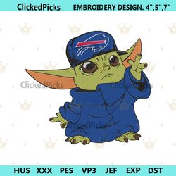 Buffalo Bills Cap Baby Yoda Embroidery Design Download
