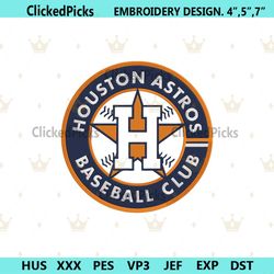Houston Astros MLB Embroidery Files, Houston Baseball Club Logo Files
