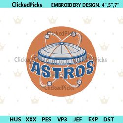 Astros Baseball Embroidery Design, Astros MLB Machine Embroidery