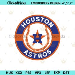 Houston Astros MLB Embroidery Design, Houston Astros Machine Embroidery Files
