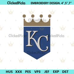 Kansas City MLB Logo Embroidery, Kansas Embroidery Download File
