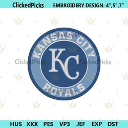 Kansas City Royals Logo MLB Embroidery Instant Download, Kansas MLB Embroidery Design