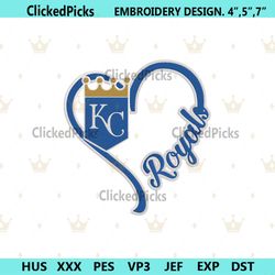 Kansas Heart Embroidery Design, Kansas Baseball Embroidery Download