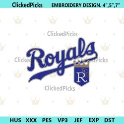 Kansas Royals Logo Machine Embroidery, Kansas Royals MLB Files