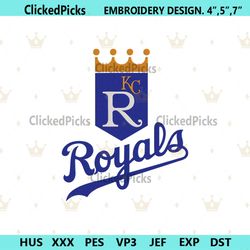 Kansas Royals City Logo Embroidery Files, Kansas MLB embroidery