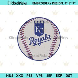 Kansas City Royals Baseball Embroidery Files, MLB Royals Machine Embroidery