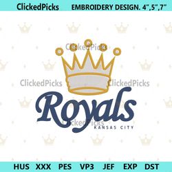 Royal Kansas MLB Embroidery Download, MLB Kansas Embroidery File