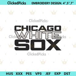 Chicago White Sox Transparent Logo Machine Embroidery Design