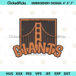 Giants Logo Machine Embroidery File, SF Giants Logo Embroidery Design Download