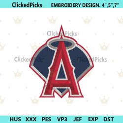 Los Angeles Angels MLB Machine Embroidery Download, MLB Logo Machine Embroidery Files