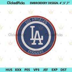 Los Angeles Dodgers Logo Machine Embroidery, LA Logo Embroidery Instant Download