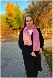 Winter cashmere scarf knit women ready to ship , Christmas gif , handmade accessories