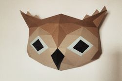 3 owl papercraft decor svg pdf dxf diy party decor digital template