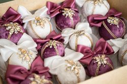 Christmas rhinestones ornaments, Cool Christmas Gifts, Christmas Gift Sets, violet Christmas ornaments