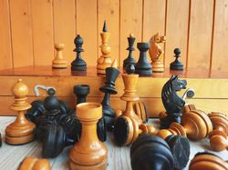Old Russian Soviet chess set 1956 - weighted antique chess USSR