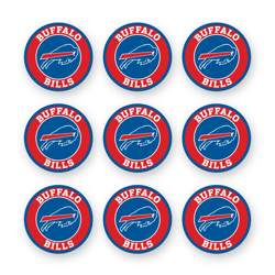Buffalo Bills Stickers Set of 9 by 2 in Die Cut Vinyl Laptop Car Case Truck Wall