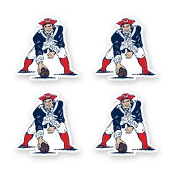 New England Patriots Logo Decal Set of 4 by 3 in each Die Cut Vinyl Sticker Car
