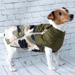Camouflage dog coat Military dog clothes Boy army dog jacket Winter dog clothing Small Medium Large khaki camo dog vest