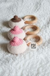 Crochet boobs baby rattle fake breast toy amigurumi crochet pattern for beginner