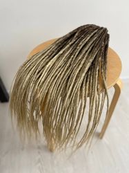 Synthetic DE dreads extensions, Brown to Blonde dreadlocks
