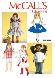 Doll 18 inch Clothes Pattern MC Calls 7266 PDF