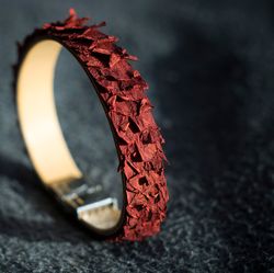 Fish leather bracelet, armband from leather